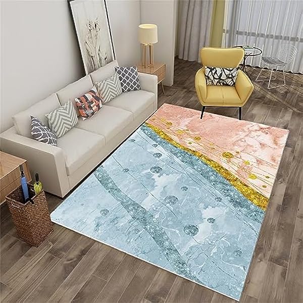 Gebied tapijten woonkamer tapijt, antislip zacht kristal fluwelen tapijt voor gemakkelijk schoon te maken, machinewasbaar tapijt voor woonkamer, slaapkamer, eetkamer wasbare tapijten (roze groen