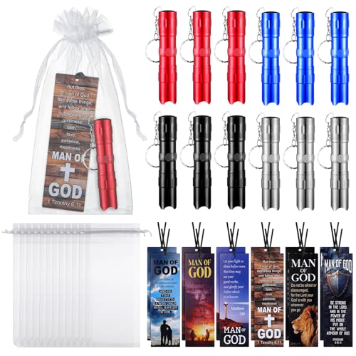 Tujoe 36Pcs/12 Set Man of God Gifts Mini LED Flashlight