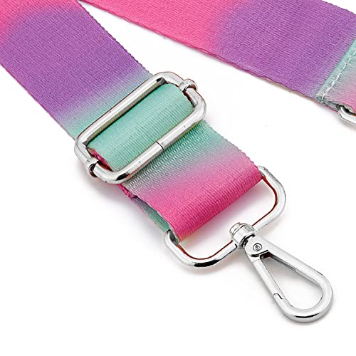 Image of Silvery Buckles Wide Shoulder Strap Adjustable Replacement Belt Crossbody Canvas Bag Handbag
