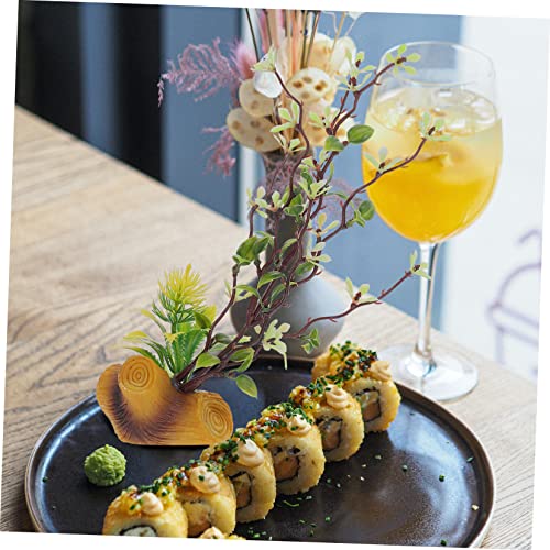Flores artificiales de diseño realista para decorar sushi en cenas en casa 7