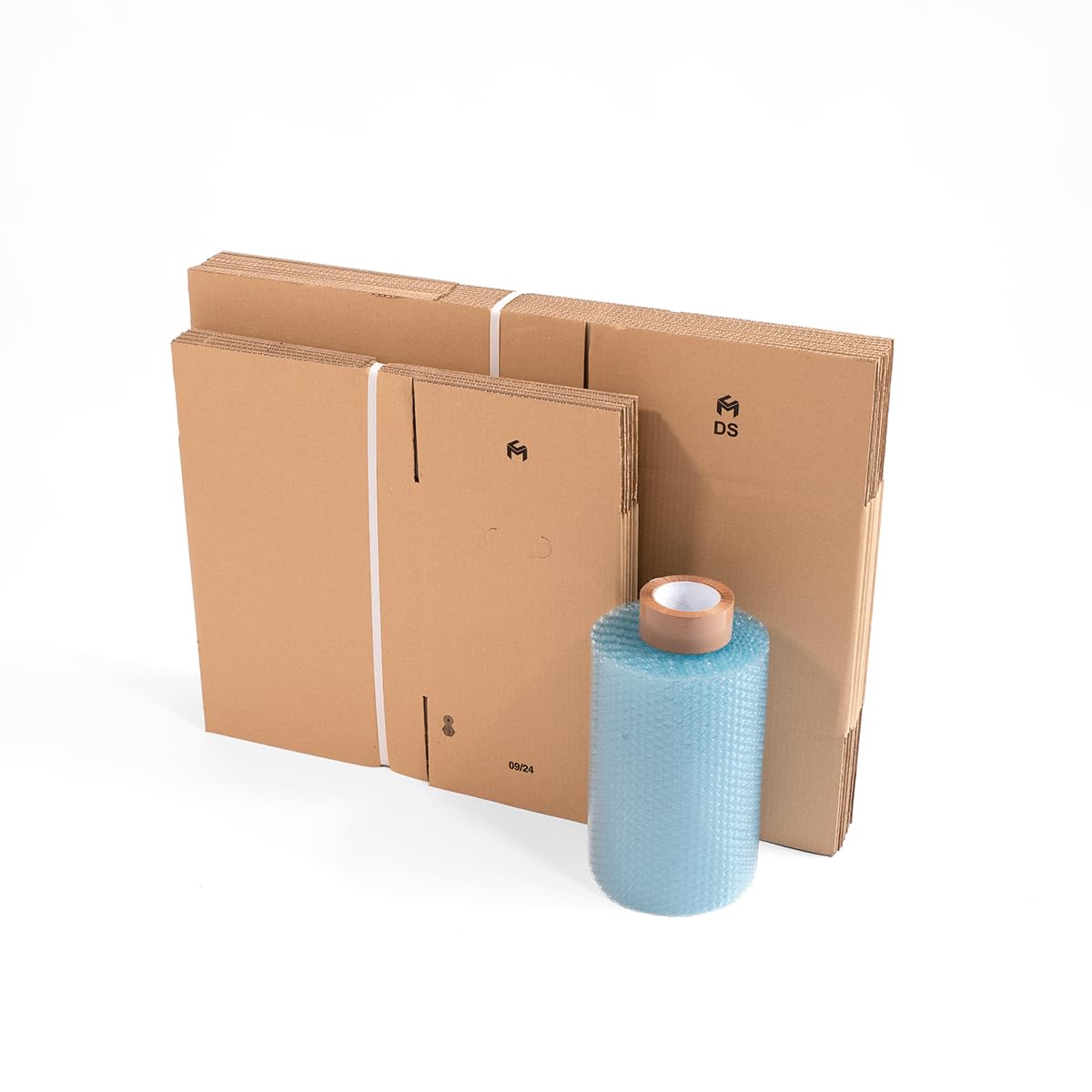 Mini kit de déménagement avec cartons et adhésif pour studio