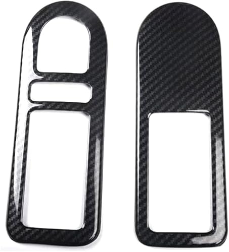 Miniatura 7 de HIGH FLYING Accesorios para el interior del automóvil Volkswagen New Beetle 2003-2010, manijas de puerta, cubierta de marco, ABS estilo carbono, 2