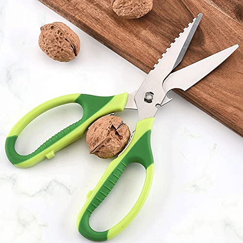 Tijeras para ensalada Tijeras de cocina multifunción de acero inoxidable Práctico abridor desmontable Cocina Ayudante de cocina (Blanco)