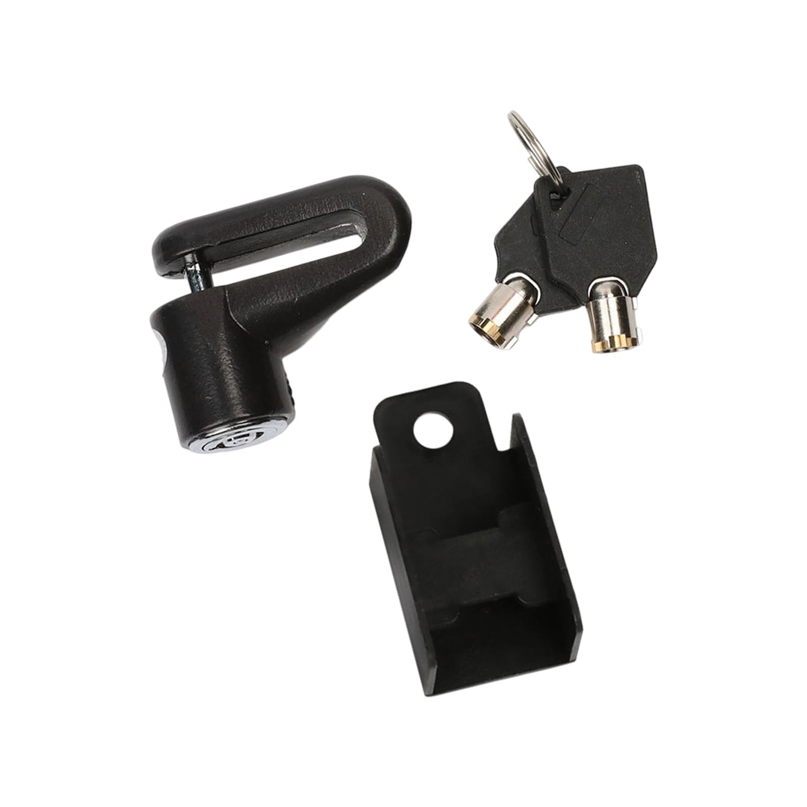 Pffiocix Black With Disc Wheel, Mountain Bike Brake Padlock Motorcycle Bike Anti-Theft Wheel Disc Brake Bike