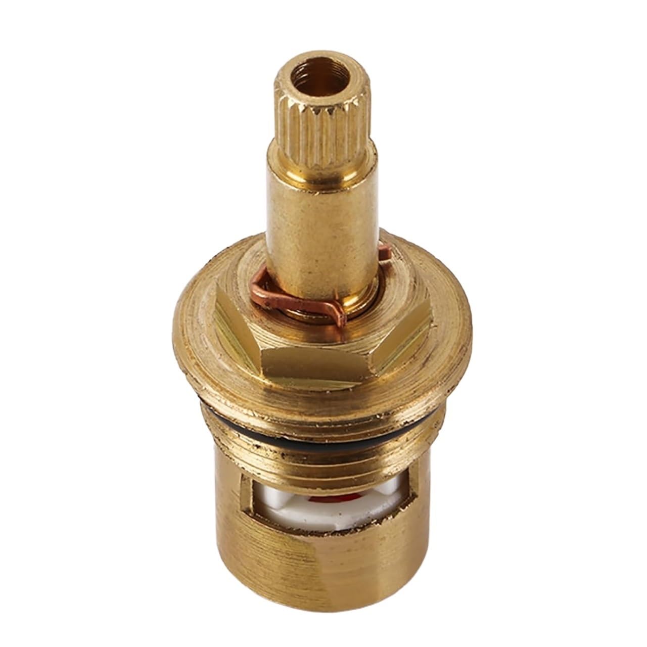 Cartouche de robinet en céramique laiton rouge 1/2" quart de tour de rechange pour robinets de cuisine et de salle de bain – Cartouches de valve en plastique durable, pièces de rechange essentielles