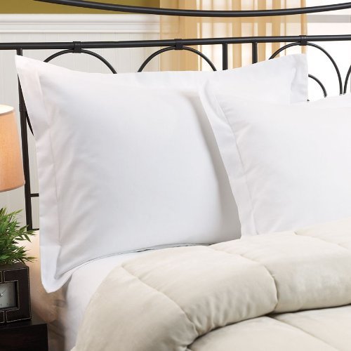 American Pillowcase Luxury Egyptian Cotton 300 Thread Count 2-Piece Euro Pillow Sham Set 18 X 18 Inch- White #TOP3