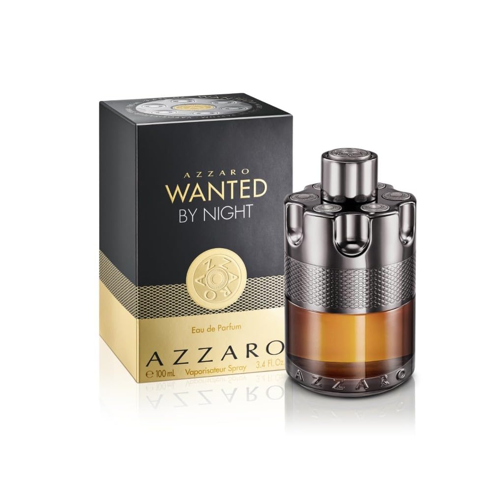 AzzaroWanted by Night, Eau de Parfum Aftershave, Spicy Woody Fragrance, Perfume For Men