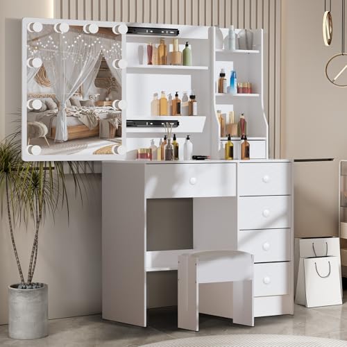 Teousev Tocador de Maquillaje con Espejo