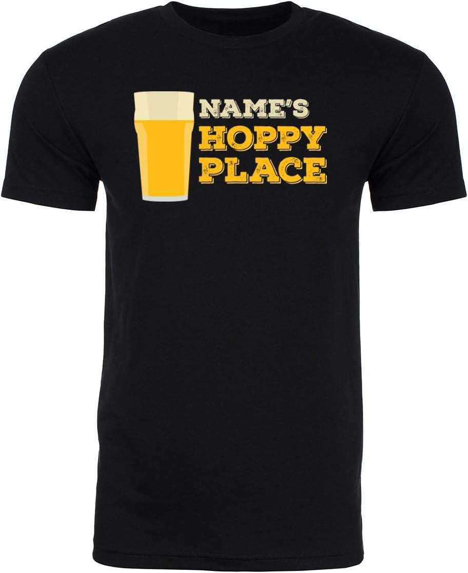 Men's Custom Hoppy Place T-Shirts, Beer T-Shirts, Funny Graphic T-Shirts