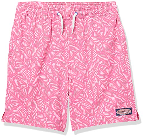 vineyard vines Boys Printed Chappy Trunks, Knockout Pink, 7
