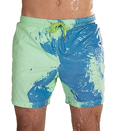 SG-TECH Bañador Que Cambia de Color Bañador Que Cambia de Color para Hombre Playa de Verano de Secado Rápido Pantalones