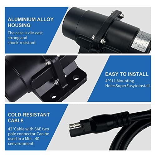 Petec Vibration Motor 200Lbs Brush Vibrator For Salt&Sand And Concrete Mixer Dc 12V 4500Rpm Vibrating Force 200Lbs #TOP4