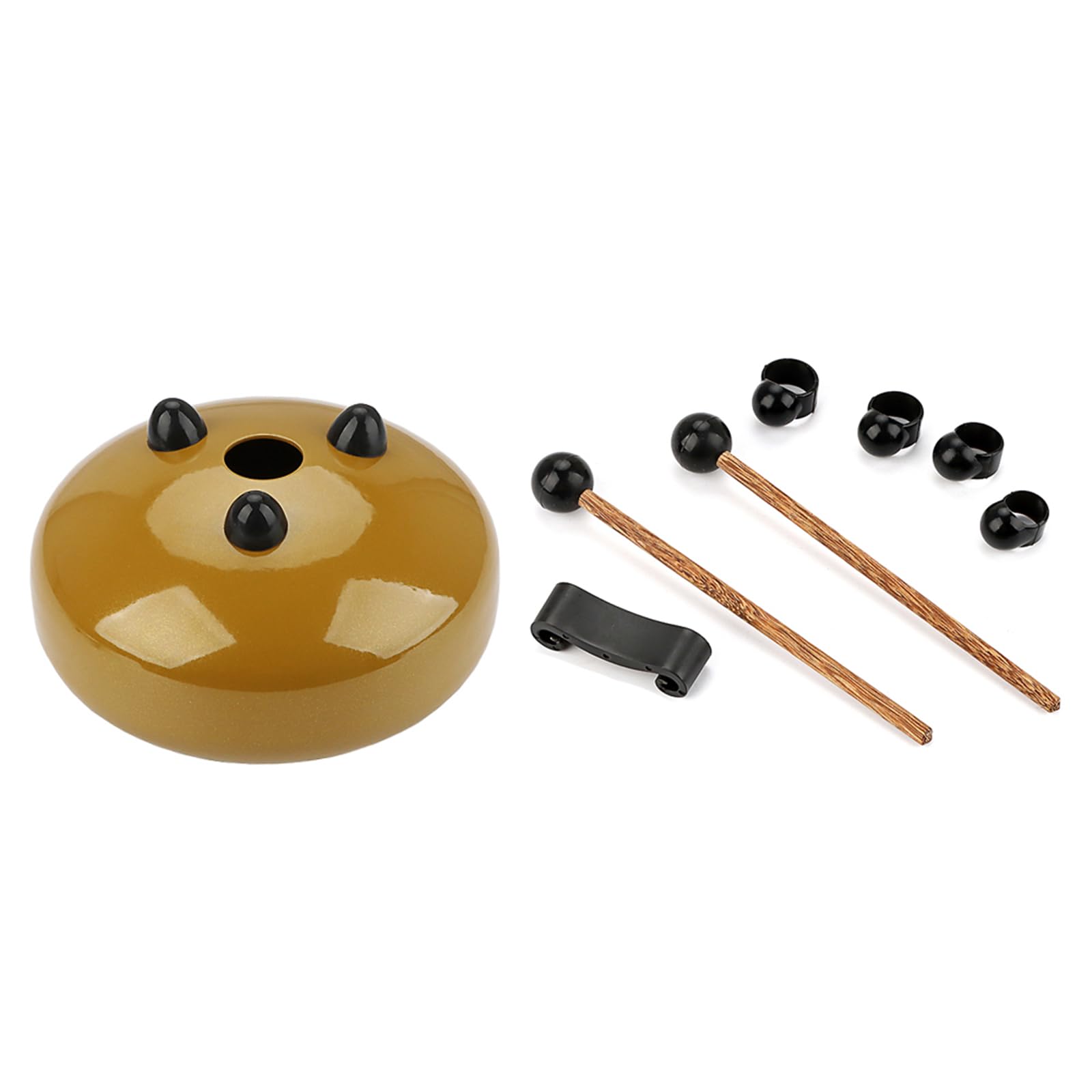Tambor de lengua de acero de 6 pulgadas, instrumento de percusión de 8 notas con mazos de libro de canciones y tambor de mano de 4 púas de dedo