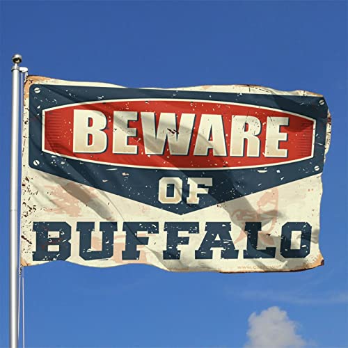 Man cave decorations drapeau Buffalo grand format pour masquer un mur nu - 2