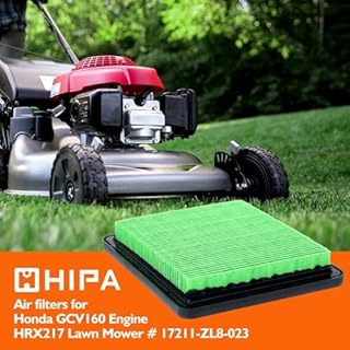 HIPA HRX217 Air Filter for Honda GCV160 HRX 217 HRR216 HRC216 HRT216 HRB216 HRS216 HRB217 HRZ216 Walk-Behind Lawn Mower Engine 2Pack
