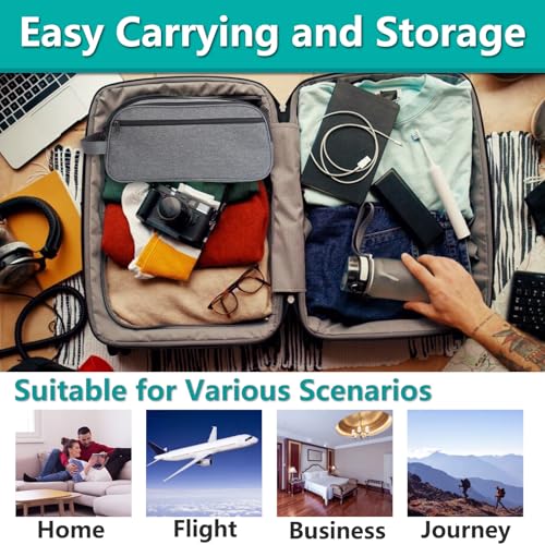 NIFUYOP CPAP Travel Bag for ResMed AirMini Machine, Portable Storage Organizer Case Fits for CPAP Machine and Accessorie, Grey - Thumbnail 5