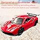 VPOUERY Drift Car Rotierendes Ornament–Legierungs-Modellauto-Armaturenbrett-Wackelkopf–Spin & Follow-Fahrzeugdekoration for den Auto-Innenraum for Auto-Enthusi（Rose）