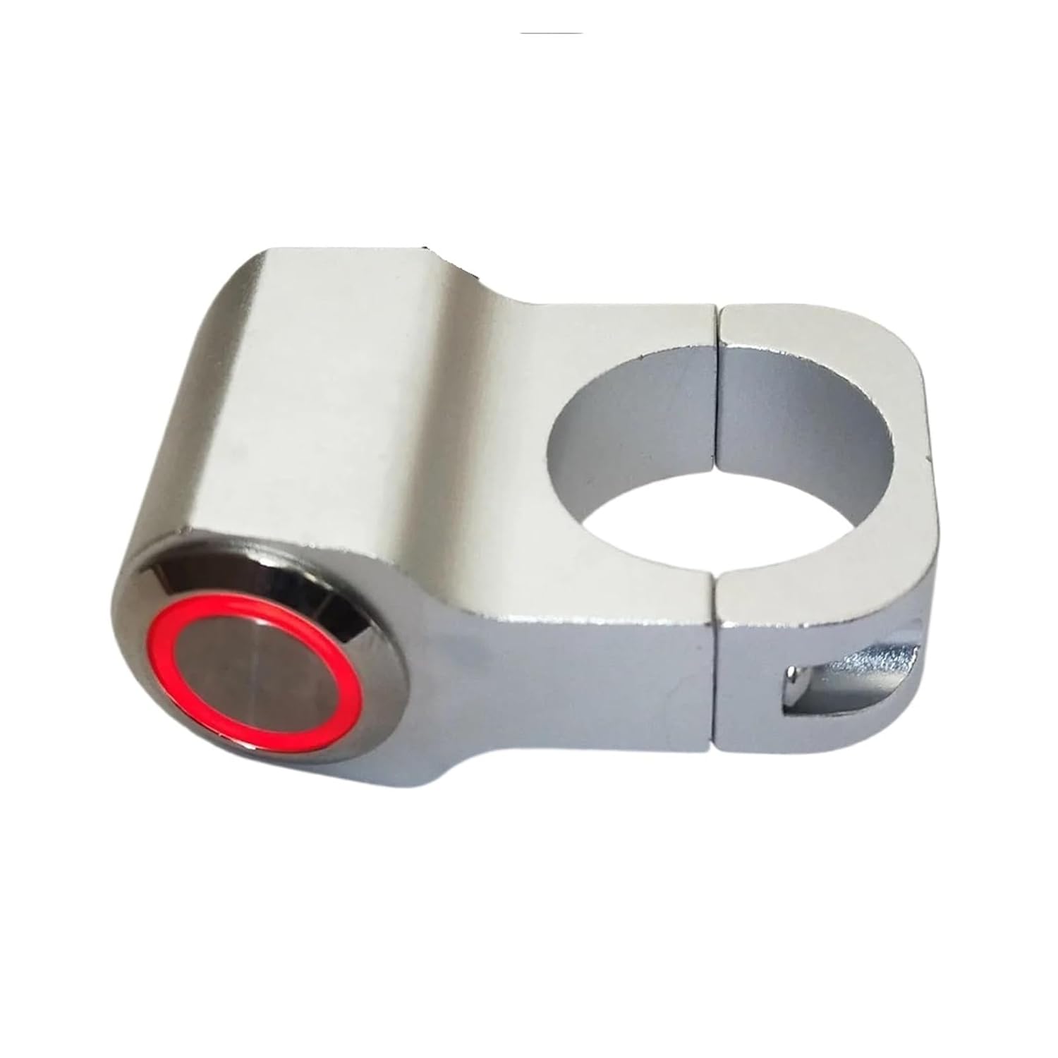 25mm Motorcycle Handlebar Headlight Light Switch Stainless Steel Blue(Red)