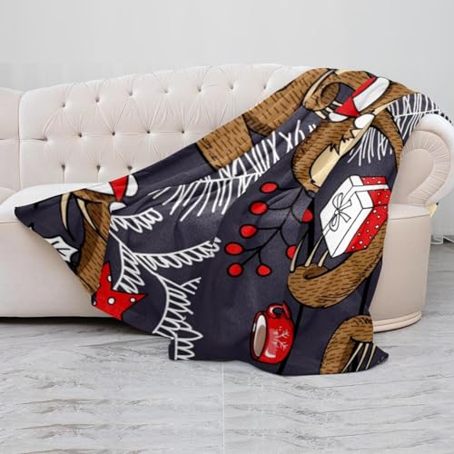 Couverture douce en molleton microfibre 150x130 cm pour lit et canapé - 5