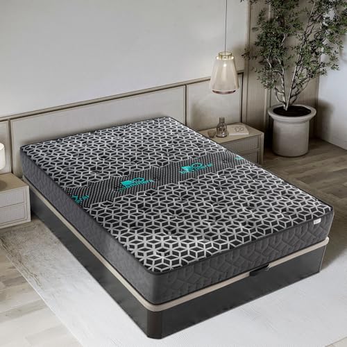 PRISMA FLEX Colchón viscoelástico 160x200 cm BioMineral - Altura +/- 26 cm - Firmeza Media/Alta - Gran Adaptabilidad e Independencia de lechos - Espuma viscoelástica de Alta Densidad