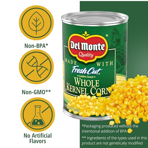 Image of Del Monte Canned Fresh Cut Whole Golden Sweet Kernel Corn, 15.25 Ounce (Pack of 12)