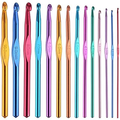 Bcmrun Häkelnadeln, mehrfarbig, 2-10 mm, 14 Stück Cover