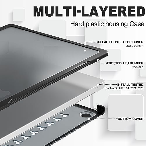 Carcasa MacBook Pro 16 M3 M4 protector resistente A2485 A2780 plástico y TPU 6