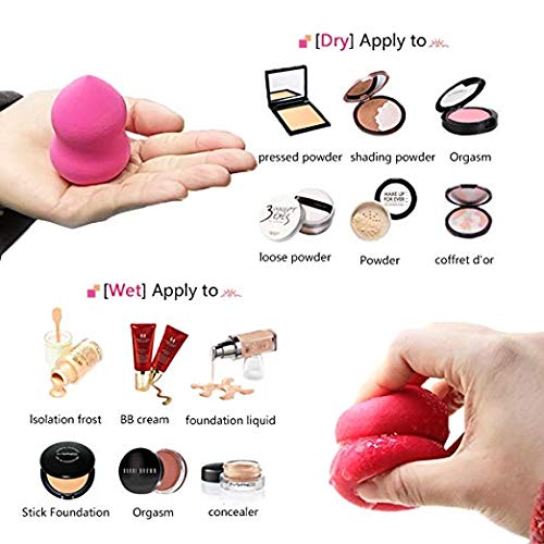 Makeup Sponges, ESARORA 6 Pieces (3+3) Foundation Blending Sponge Flawless Makeup Blender for Liquid Creams and Powders - Multi Color and Saving Money Makeup Sponges