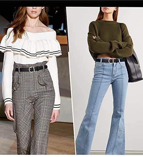 Toptim Womens Belts Stitching Leather Belt for Jeans Pants Dress4