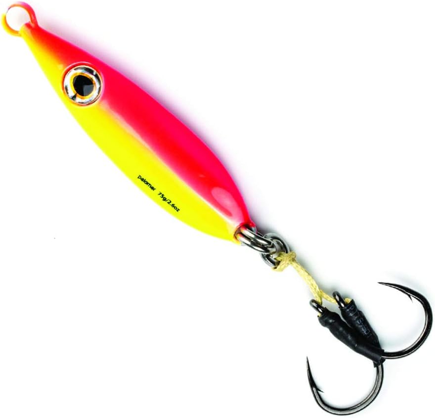 Palomar Flat Fall Jig Slow Pitch Vertical Iron Ocean Lure | MUSTAD Hook-OWNER Ring | Military Kevlar Assist Cord | 9 Colors-5 Weights | 6-Pack / 2-Pack Bulk Prices | Nex-tGen GRAPHENE PAINT | US Owned