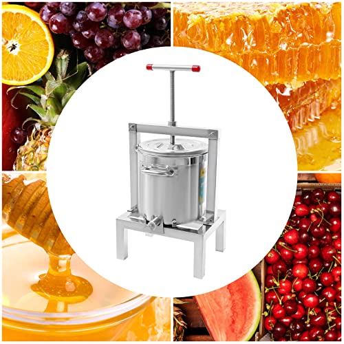 Fetcoi 10 Liter (2.6 Gallon) Stainless Steel Fruit Press, Cider, Wine, Grape, Apple Press, For Apple Cider, Wine And Juice Making #TOP2