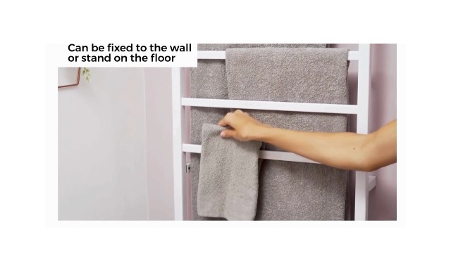 Noir Sèche Serviette Électrique Soufflant, Radiateur Seche Serviette Electrique Salle De Bain Mural Porte Serviettes Chauffant Etanche Ipx4 Basse Consommation 90 W 80x60cm 92158548