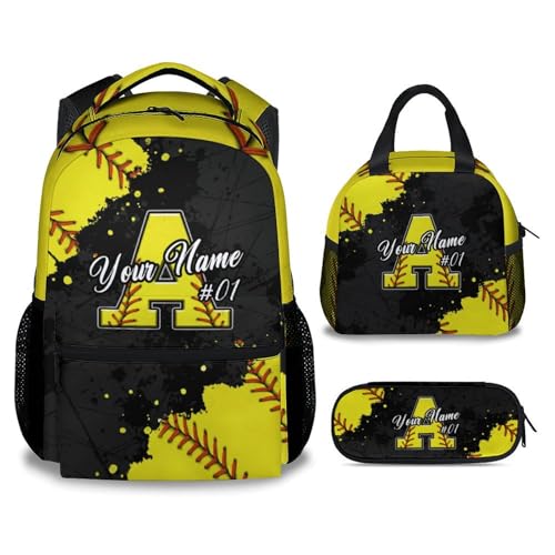 COZYAURA Personalized Softball Backpack Set for Girls
