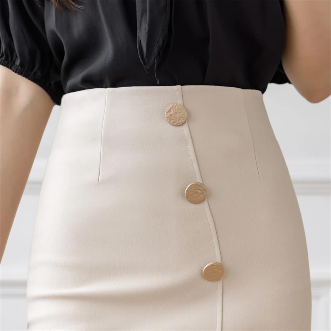 Stretch Donne Pacchetto Sottile Hip Gonne Ufficio Lady Breasted Casual Aderente Solido Gonne a matita