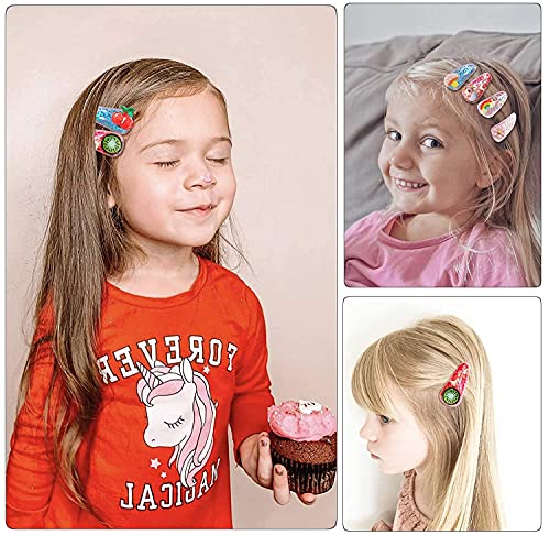 ANNACREATIONS Sequins Snap Transparent Fruit Cartoon Animal Glitter Hair Clip Hair Accessories For Girls 20 count (Pack of 1) - Image 3