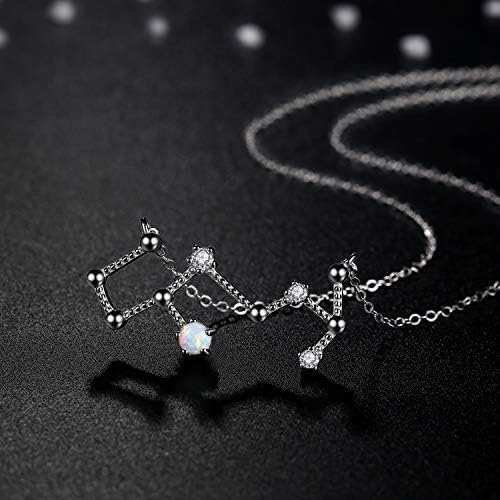 VIKI LYNN 925 Sterling Silver Created Opal Zodiac Necklace - Image 5