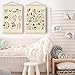 Boat Wades Alphabet Numbers Nursery Wooden Poster Hangers Set of 2, ABC 123 Forest Animal Educational Poster Hanger Frame Decor for Nursery Kids Room Playroom Classroom Homeschool, 16X24Inch