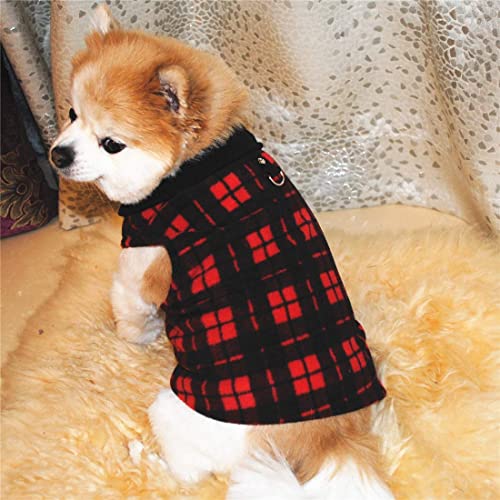 Pixriy Dog Sweater, Soft Fleece Vest With Leash Ring Pullover Jacket Winter Pet Dog Clothes For Puppy Small Dog Cat Teddy Chihuahua Yorkshire For Christmas (Red, M) #TOP5