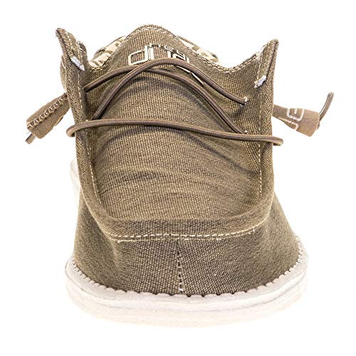 Image of HEYDUDE Men's Wally Stretch Tobacco Size 15 | Men's Shoes | Men's Lace Up Loafers | Comfortable & Light-Weight