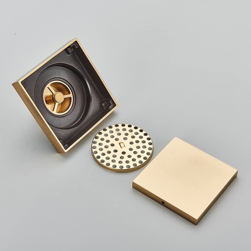 Onzichtbare Afvoerputje 304 Roestvrij Staal Zwart Geborsteld Badkamer Douche Drainage Vierkante Filter Vloerafvoeren 10/11/12/15cm,Geborsteld 10 * 10cm