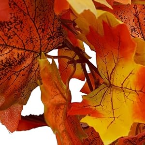 3pack Fall Garland Maple Leaf Garland 5.9Ft/Piece Fall Maple Leaves Garland Hanging Vine Garlands Artificial Fall Autumn Foliage Garland Thanksgiving Christmas Decor (3, Orange) 3pack Fall Garland Maple Leaf Garland 59FtPiece Fall Maple Leaves Garland Hanging Vine Garlands Artificial Fall Autumn Foliage Garland Thanksgiving Christmas Decor 3 Orange