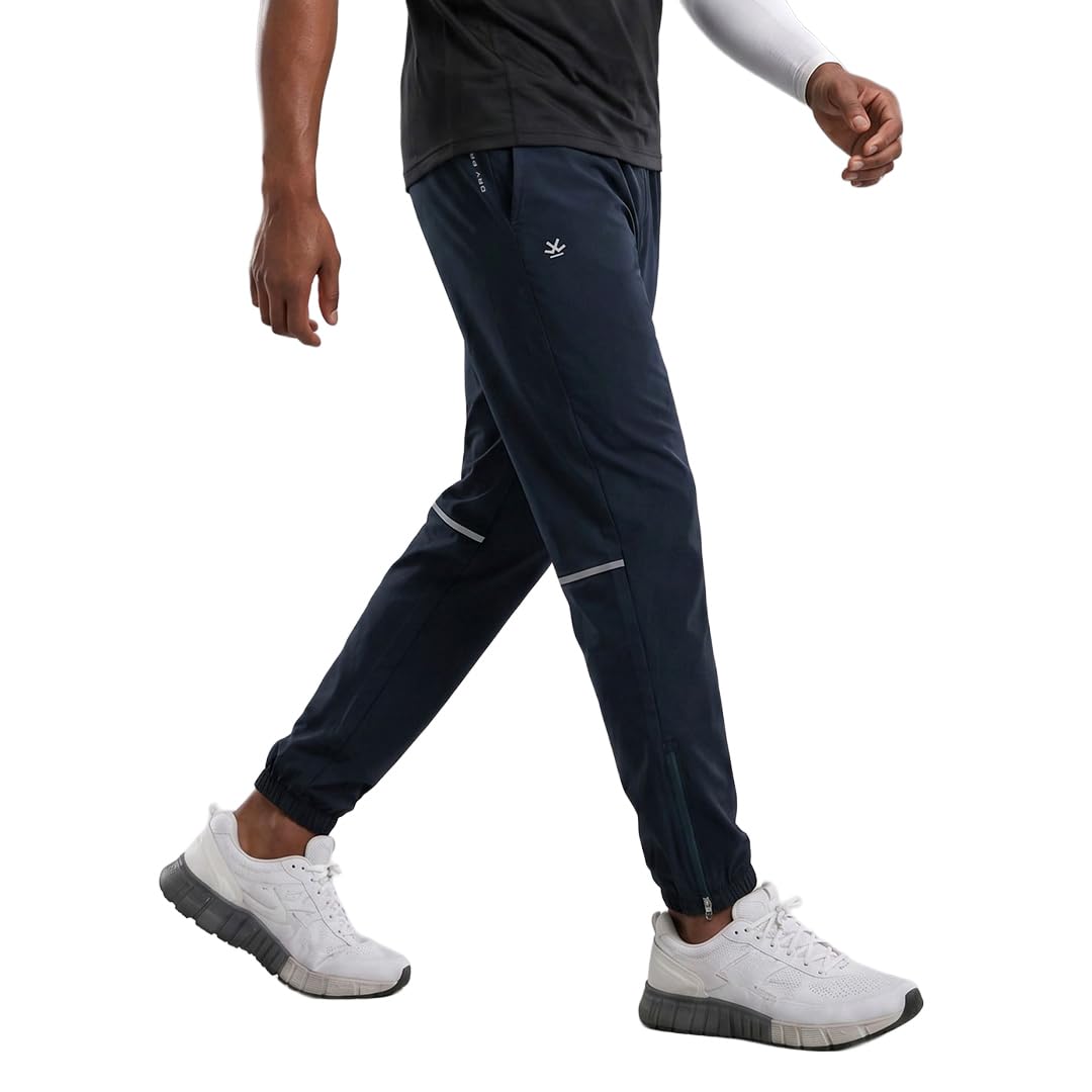 WROGN Men's Active Trackpants | Elastic Waistband | Slim Fit in neutral