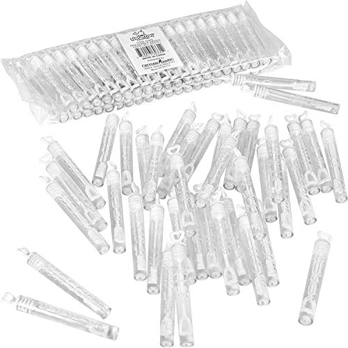 40-Piece White Mini Bubble Wands Wedding Party Favors for Kids, Christmas Birthday Favors, Wedding Favors, Bath, Summer Outdoor Gifts for Girls Boys; Easter Baskets, Stocking Stuffers For Kids - Thumbnail 3