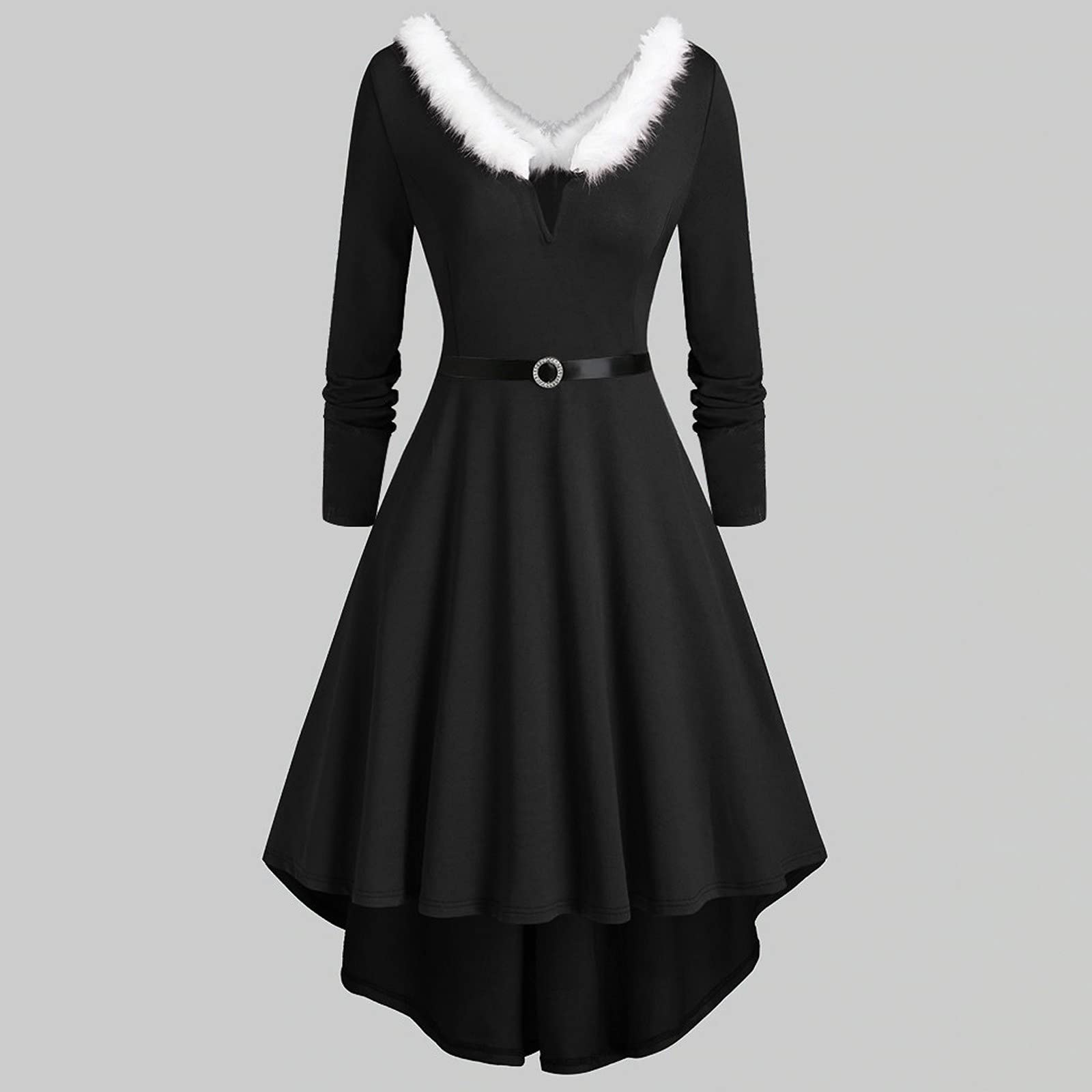 MOCHAMIK Sukienki na co dzień Sukienka z dzianiny Damska sukienka sweterkowa Jesienna sukienka Zimowa sukienka Eleganckie damskie długie sukienki V-Neck Party Randki Casual Dress