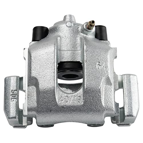 Image of TRQ Rear Brake Pad and Rotor Set Ceramic Solid Rotors Calipers Compatible with 1998 BMW 328i