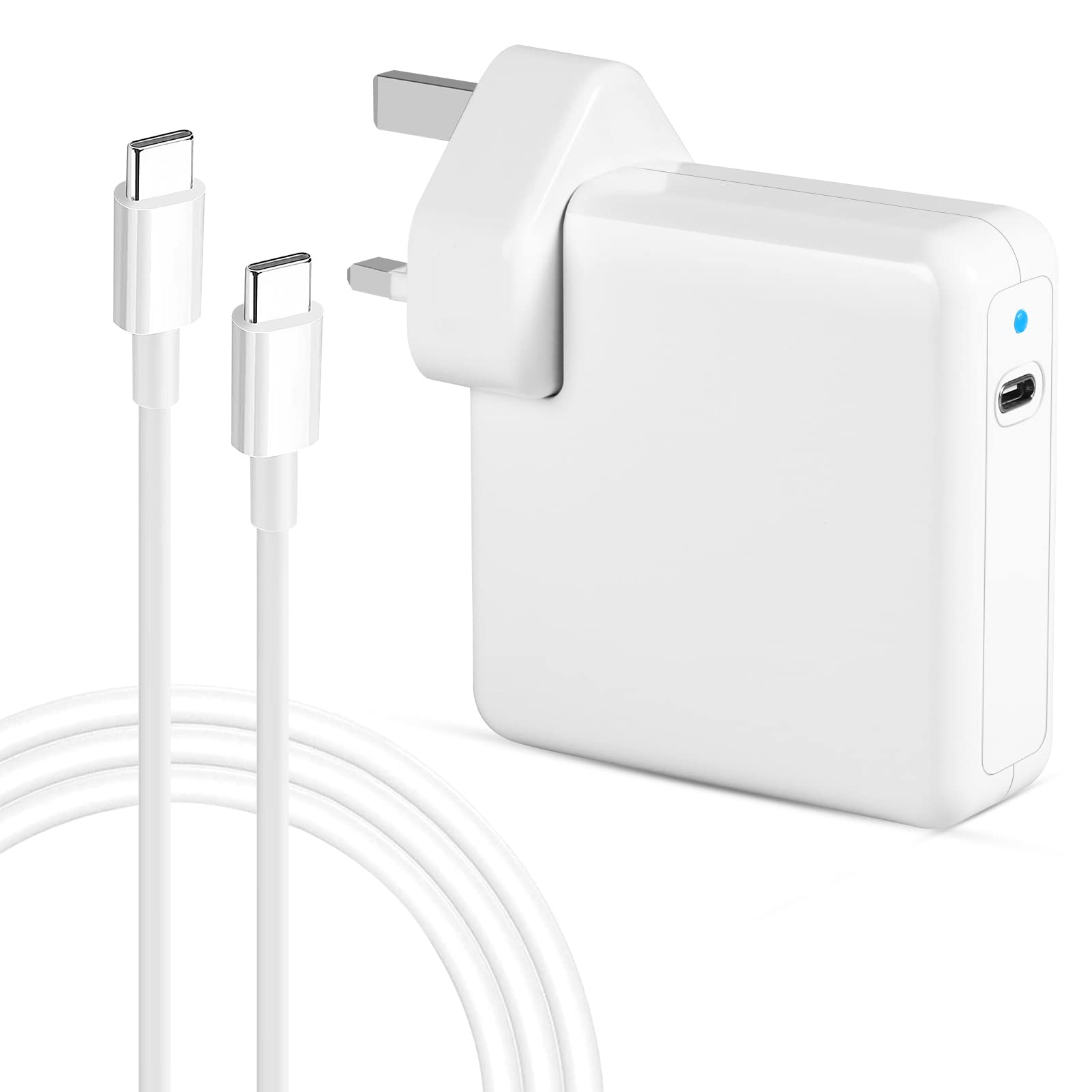 MacBook Pro Charger 96W Super Fast Laptop Charger for MacBook Air USB C Compatible with MacBook Pro 16,15,14,13 inches, iPad Pro 12.9, 11inches and all USB C devices