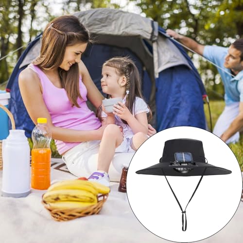 Sun Hat for Girls Boys with Solar Powered Fan,Wide Brim Summer Beach Bucket Hat,UV Protection for Outdoor4