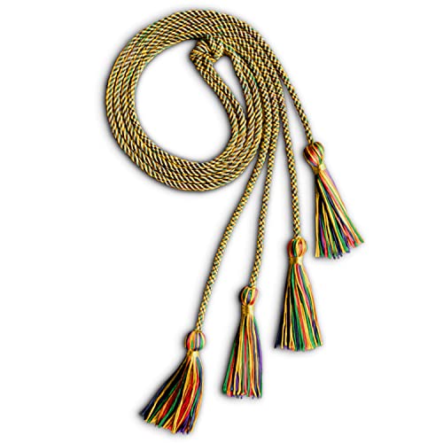 Image of Endea Graduation Double Honor Cord Three-Color (Rainbow)