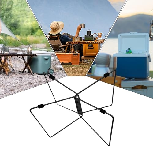 Support de camping en acier inoxydable avec cadre pliable pour charge lourde