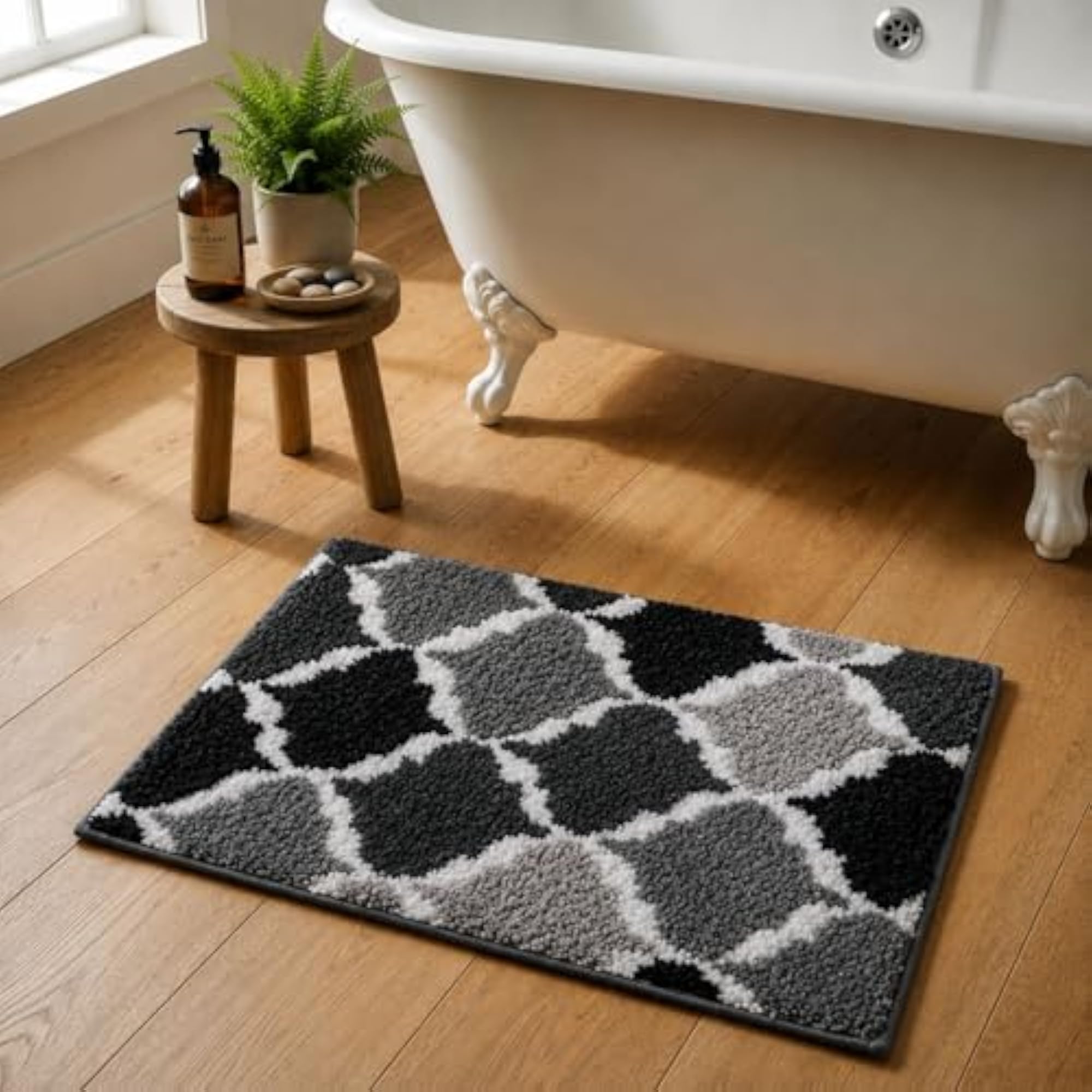 Geometric Super Soft Anti-Skid Washable Bathroom Mat